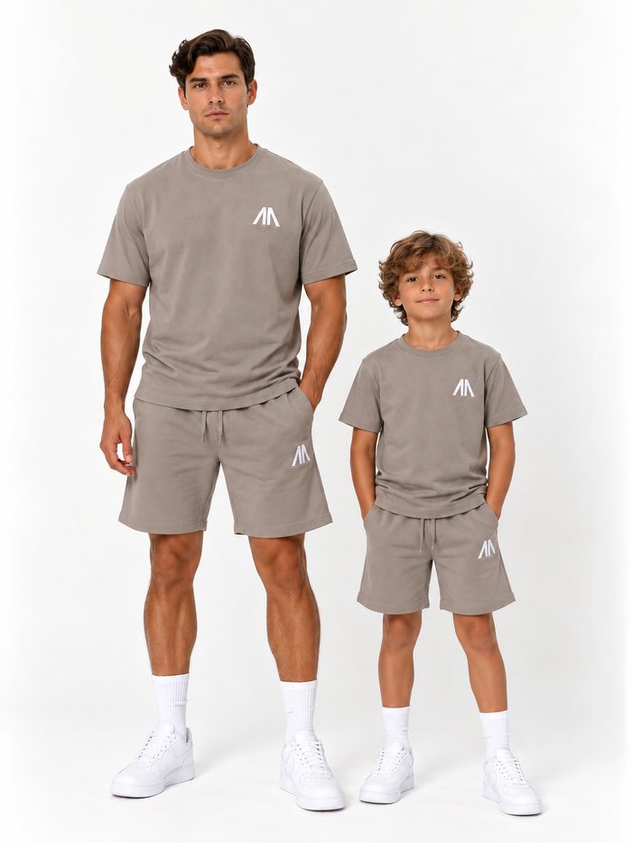 Vater + Sohn Essential Lounge Set – Taupe (2 Sets)