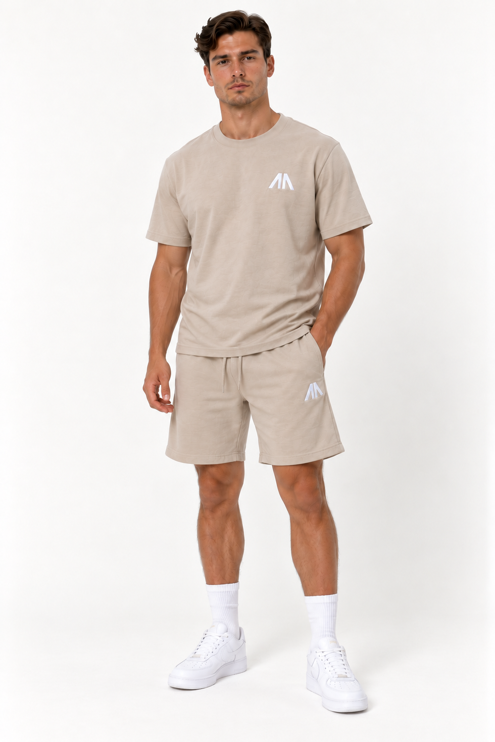 Herren Essential Lounge Set – Sand/Beige