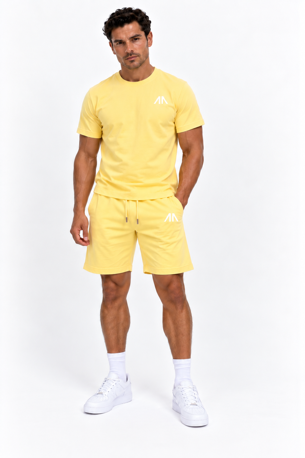 Herren Essential Lounge Set – Hellgelb