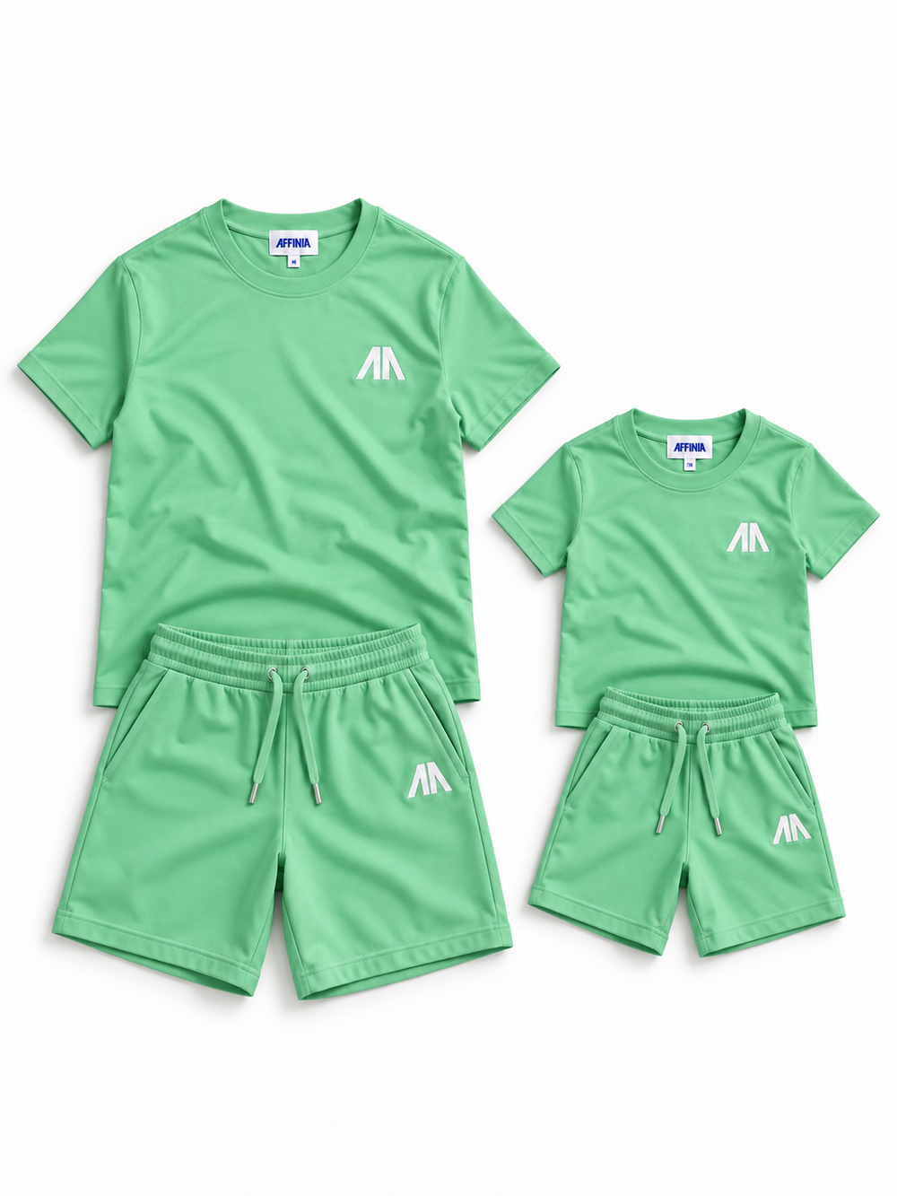Vater + Sohn Essential Lounge Set – Mintgrün (2 Sets)