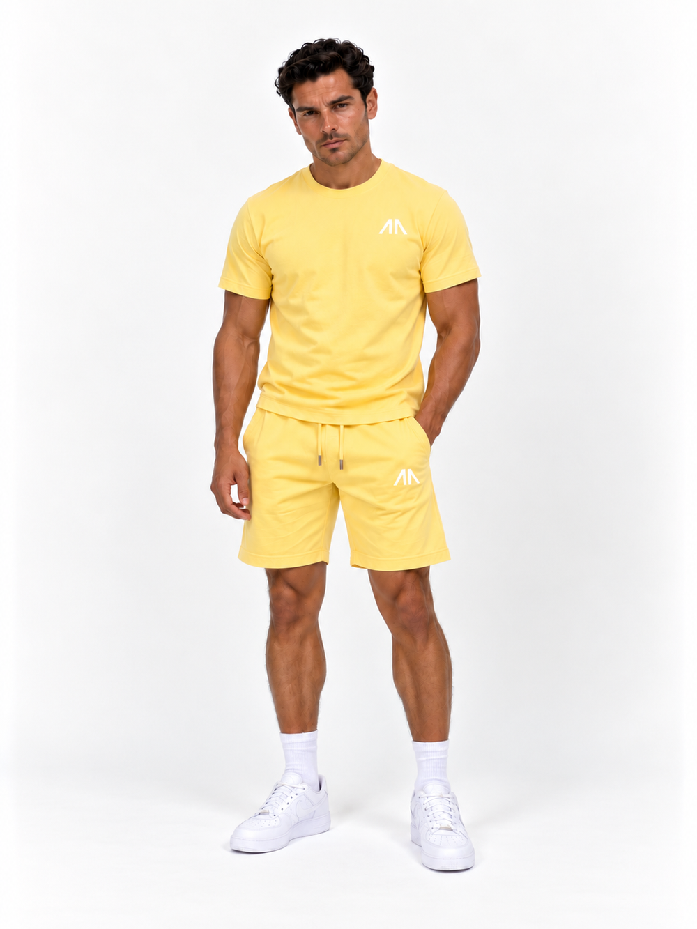 Vater + Sohn Essential Lounge Set – Hellgelb (2 Sets)