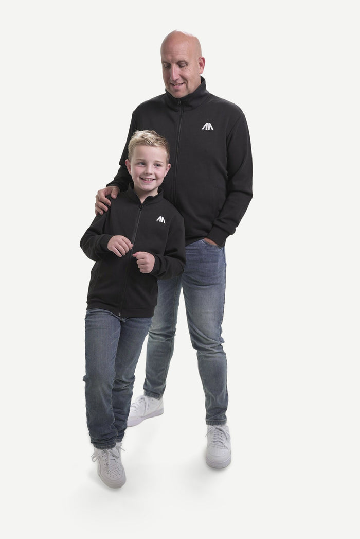 Vader en zoon in matching Full Zip Jacket Zwart